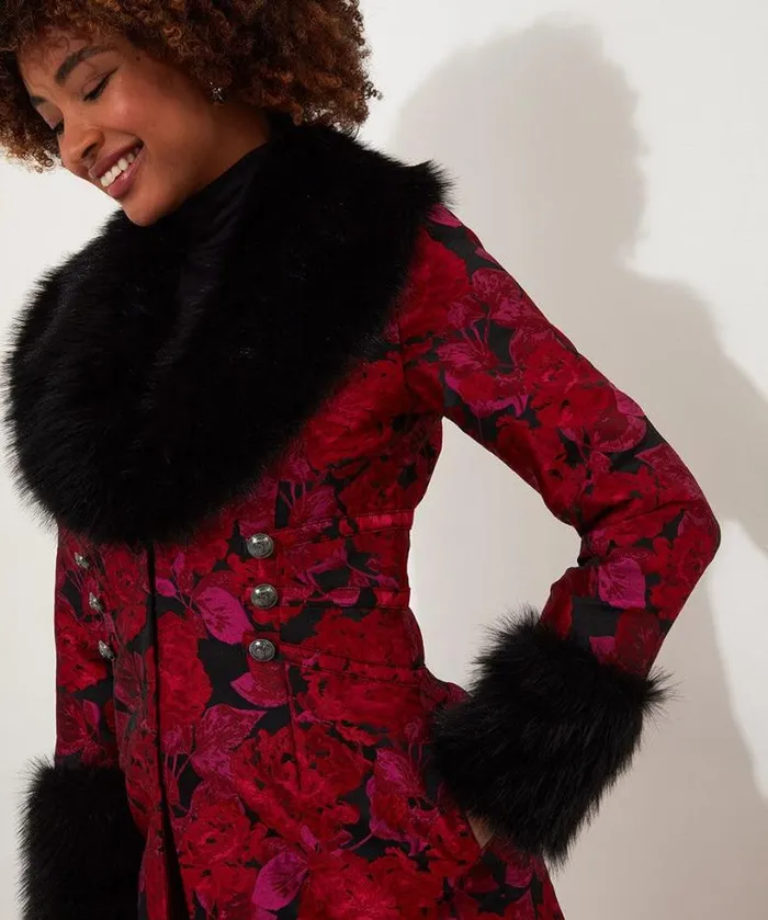 Joe Browns Coats and Jackets Women Dramatically Different Coat Red