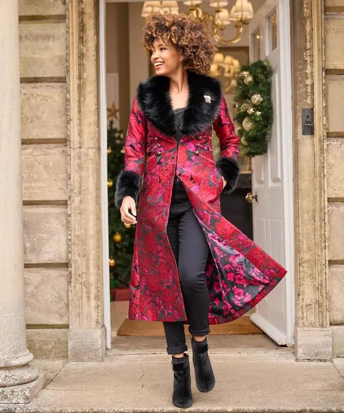 Joe Browns Coats and Jackets Women Dramatically Different Coat Red