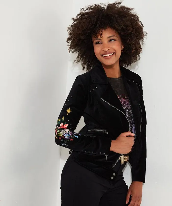 Joe Browns Coats and Jackets Women Wild And Free Embroidered Boutique Jacket Black Joe Browns Coats and Jackets Women Wild And Free Embroidered Boutique Jacket Black