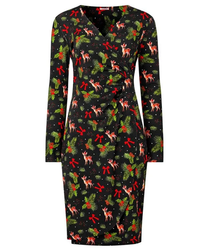 Joe Browns Dresses Women Fabulously Festive Jersey Dress Black Joe Browns Dresses Women Fabulously Festive Jersey Dress Black
