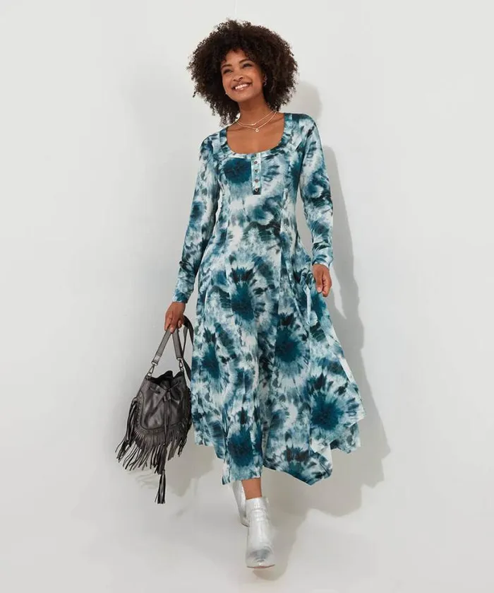 Joe Browns Dresses Women Fabulously Flattering Dress Blue