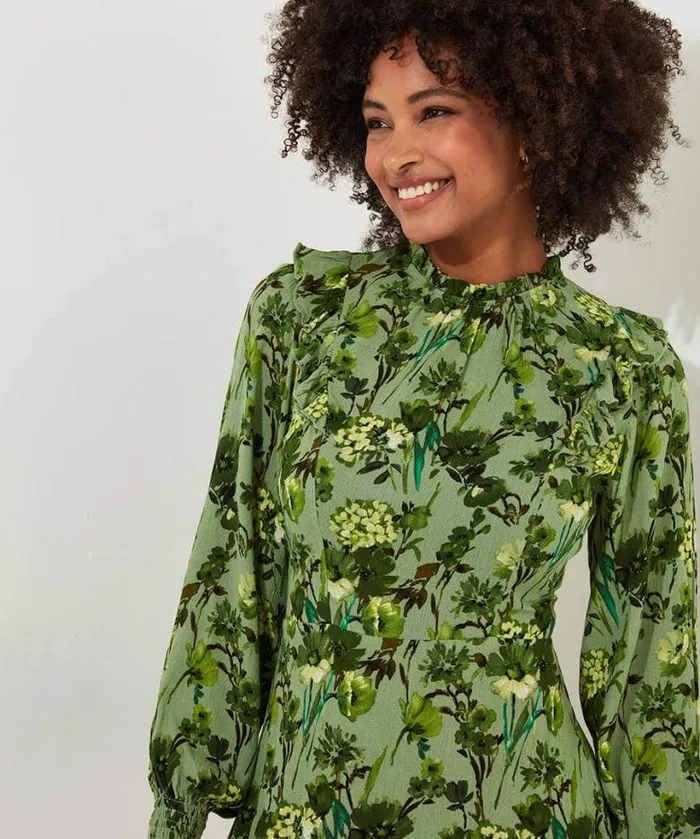 Joe Browns Dresses Women Florence Frill Dress Green Joe Browns Dresses Women Florence Frill Dress Green