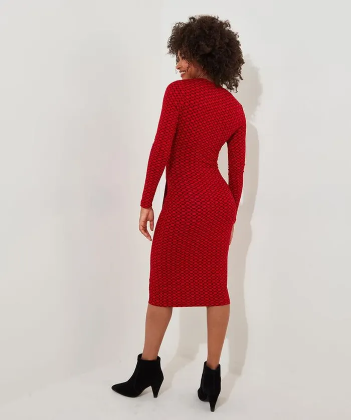 Joe Browns Dresses Women Lola Geo Jersey Dress Red Joe Browns Dresses Women Lola Geo Jersey Dress Red