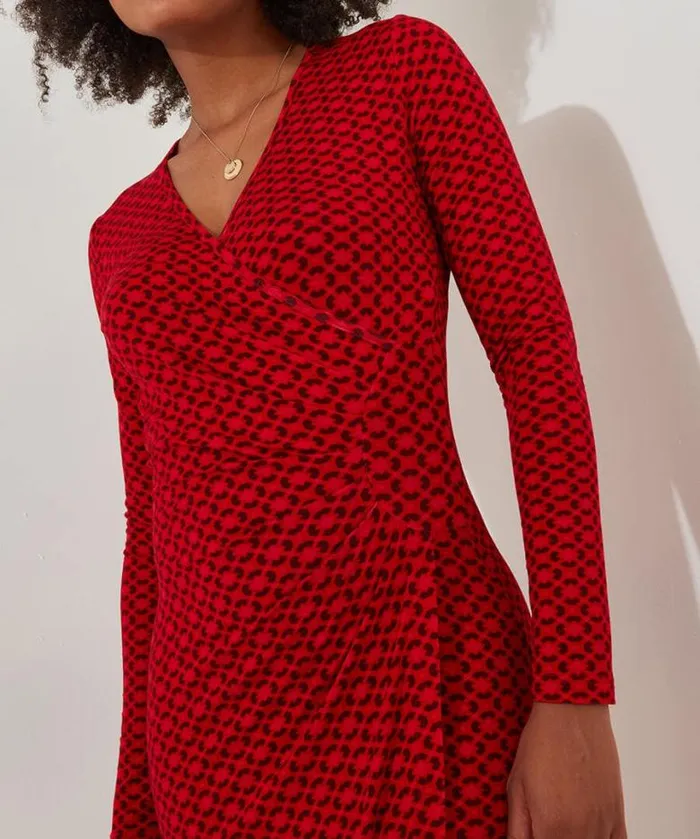 Joe Browns Dresses Women Lola Geo Jersey Dress Red Joe Browns Dresses Women Lola Geo Jersey Dress Red