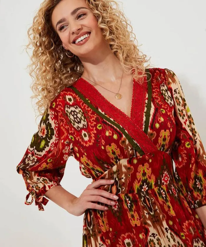 Joe Browns Dresses Women Loretta Print Dress Burnt Orange Joe Browns Dresses Women Loretta Print Dress Burnt Orange