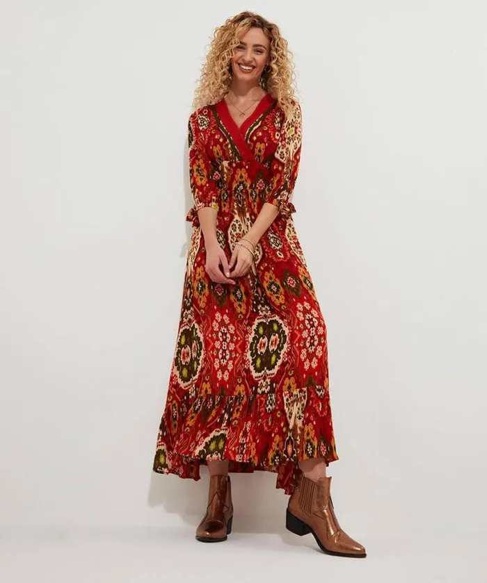 Joe Browns Dresses Women Loretta Print Dress Burnt Orange Joe Browns Dresses Women Loretta Print Dress Burnt Orange