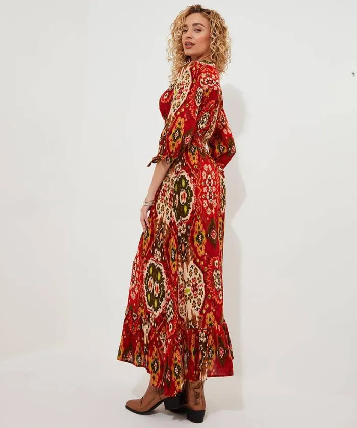 Joe Browns Dresses Women Loretta Print Dress Burnt Orange Joe Browns Dresses Women Loretta Print Dress Burnt Orange