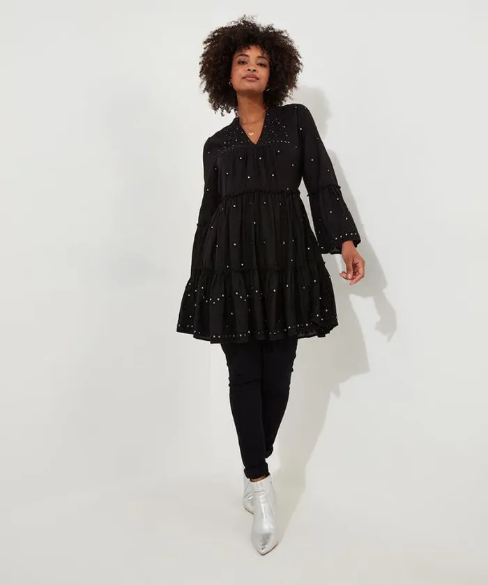 Joe Browns Dresses Women Reflections Tunic Black Joe Browns Dresses Women Reflections Tunic Black