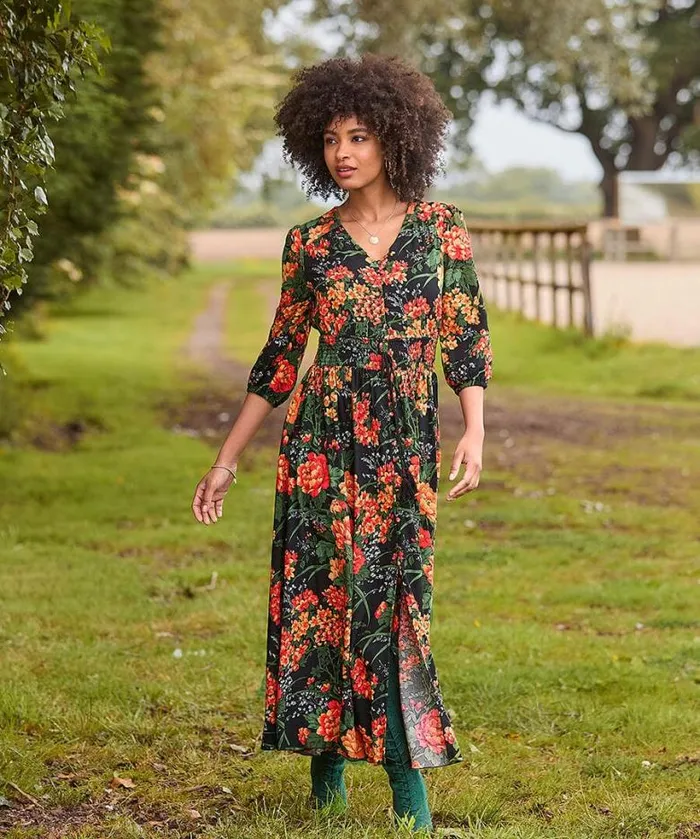 Joe Browns Dresses Women Sienna Florals Dress Black Joe Browns Dresses Women Sienna Florals Dress Black