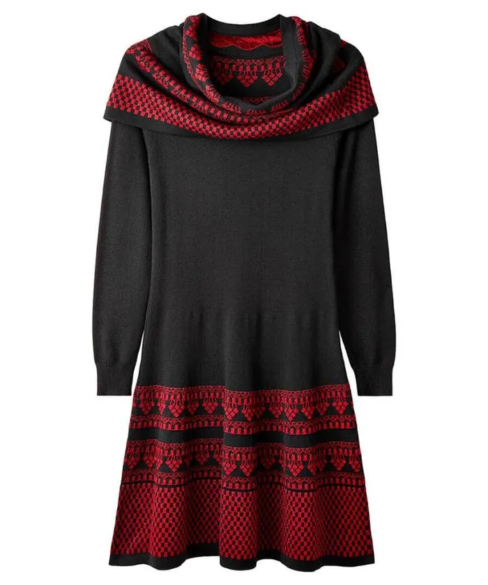 Joe Browns Knitwear and Cardigans Women Glamorous Glitter Knit Dress With Snood Black Joe Browns Knitwear and Cardigans Women Glamorous Glitter Knit Dress With Snood Black