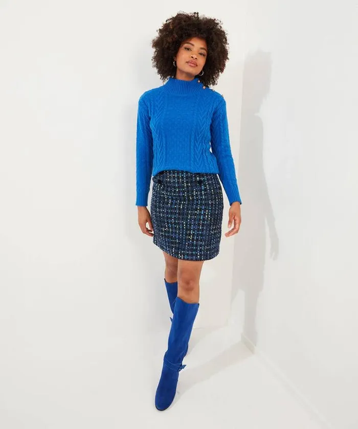 Joe Browns Skirts Women Tiah Tweed Skirt Blue