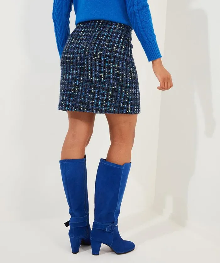 Joe Browns Skirts Women Tiah Tweed Skirt Blue Joe Browns Skirts Women Tiah Tweed Skirt Blue