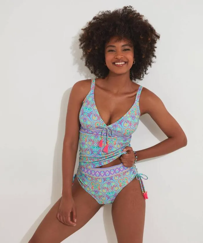 Joe Browns Swimwear Women Paradise Cove Tankini Blue Multi