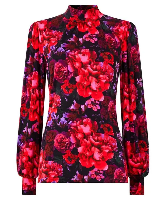 Joe Browns Tops Tunics and Blouses Women Romantic Florals Jersey Print Top Red Joe Browns Tops Tunics and Blouses Women Romantic Florals Jersey Print Top Red