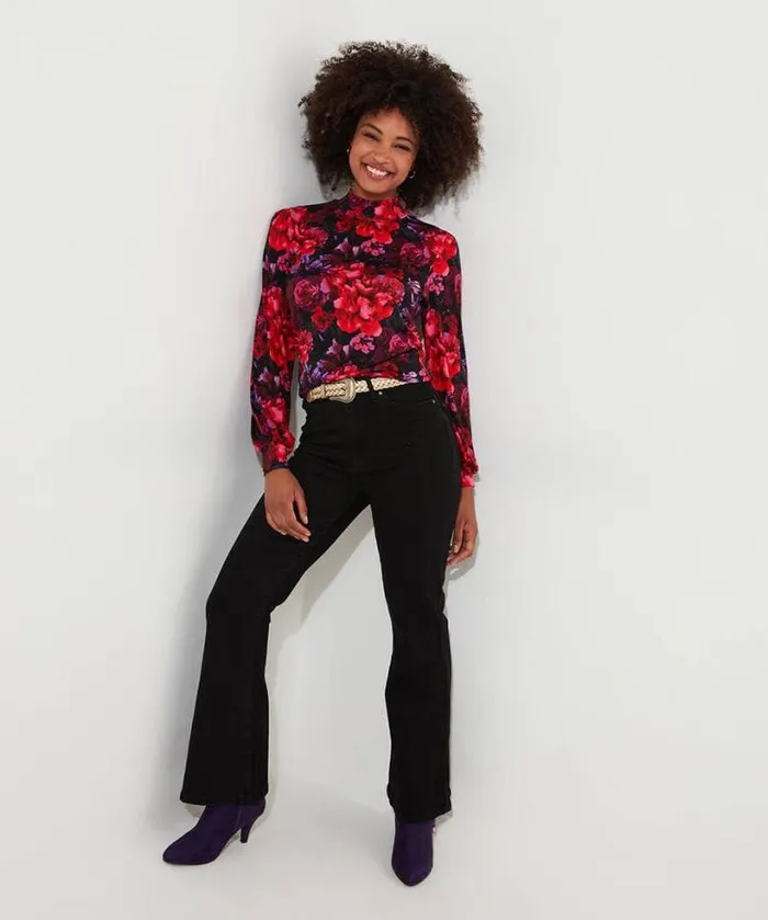 Joe Browns Tops Tunics and Blouses Women Romantic Florals Jersey Print Top Red Joe Browns Tops Tunics and Blouses Women Romantic Florals Jersey Print Top Red