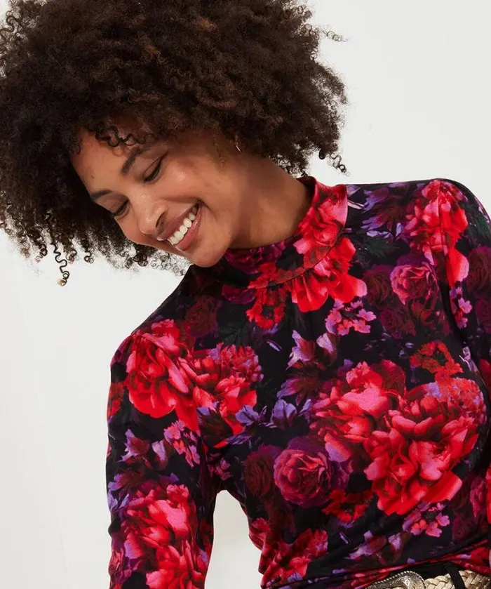 Joe Browns Tops Tunics and Blouses Women Romantic Florals Jersey Print Top Red Joe Browns Tops Tunics and Blouses Women Romantic Florals Jersey Print Top Red