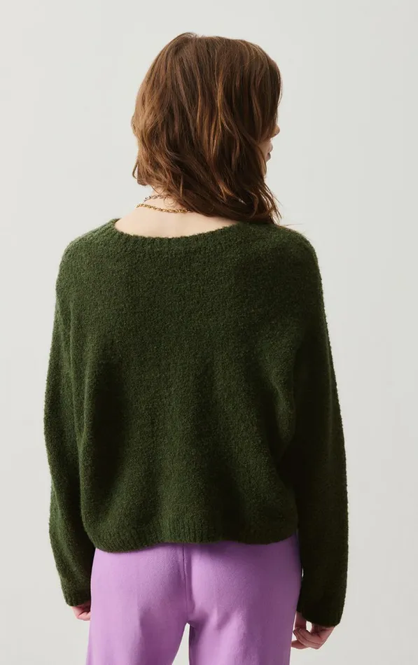 Jumper Cikoya Khaki Black Melange Women American Vintage Jumpers and Cardigans Jumper Cikoya Khaki Black Melange Women American Vintage Jumpers and Cardigans