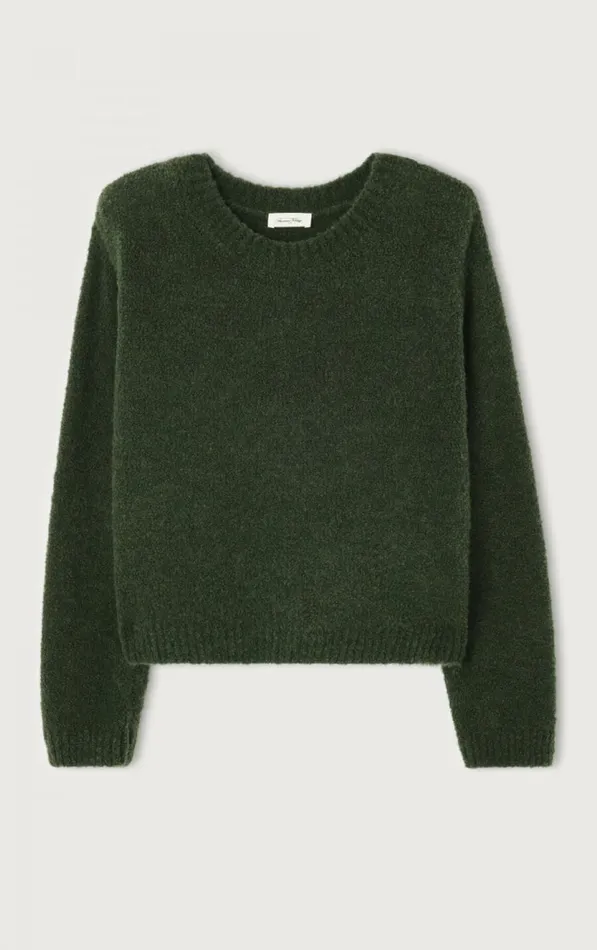Jumper Cikoya Khaki Black Melange Women American Vintage Jumpers and Cardigans Jumper Cikoya Khaki Black Melange Women American Vintage Jumpers and Cardigans