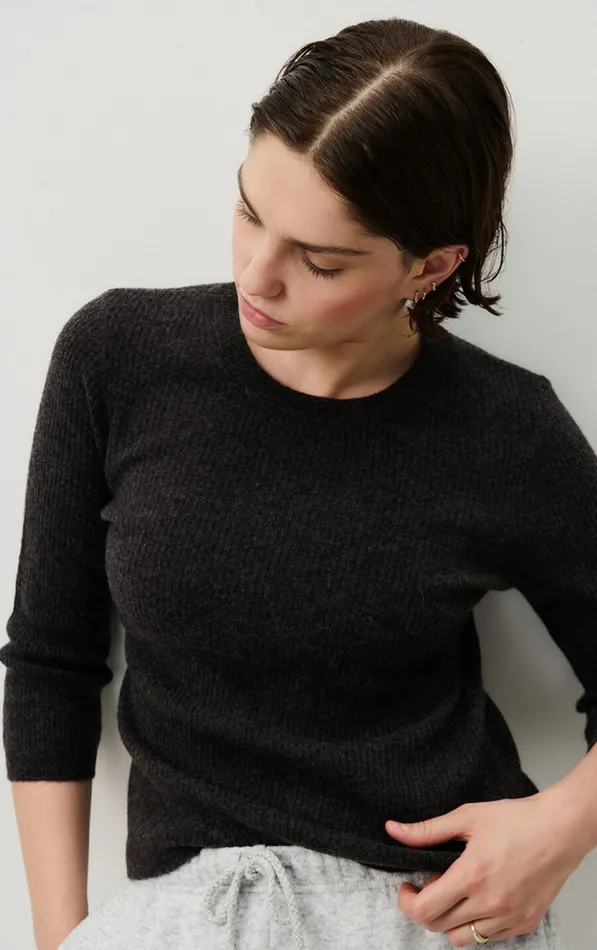 Jumper Raxow Charcoal Melange Women American Vintage Jumpers and Cardigans