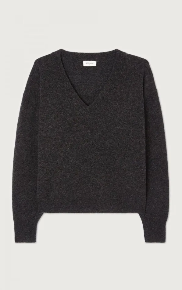 Jumper Raxow Charcoal Melange Women American Vintage Jumpers and Cardigans
