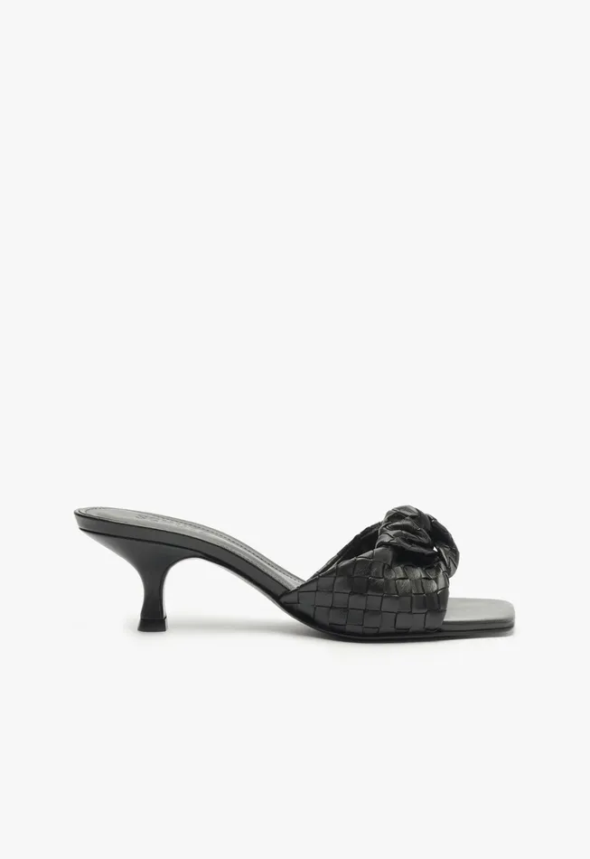 Kareena Knot Mule Sandal Black Women Schutz Shoes Mules
