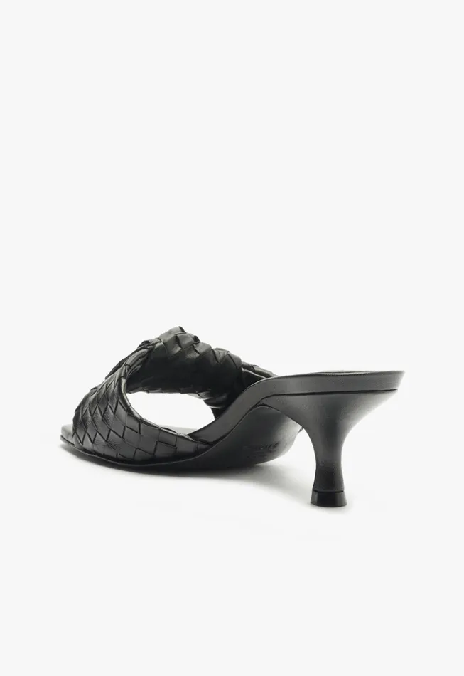 Kareena Knot Mule Sandal Black Women Schutz Shoes Mules