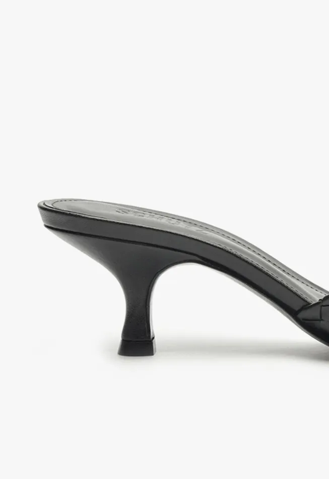 Kareena Knot Mule Sandal Black Women Schutz Shoes Mules