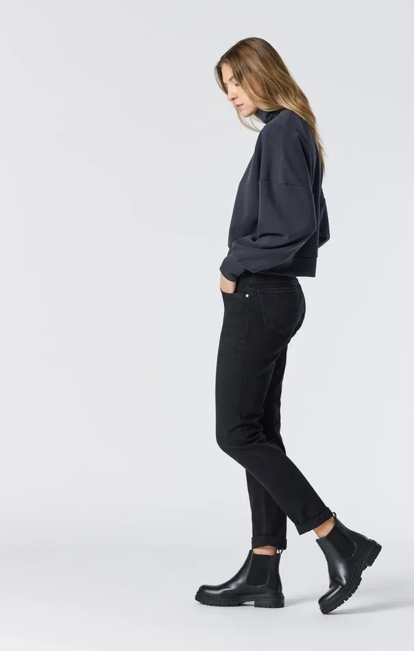 Kathleen High Rise Slim Boyfriend In Black Feather Blue Women Mavi Jeans Denim Kathleen High Rise Slim Boyfriend In Black Feather Blue Women Mavi Jeans Denim