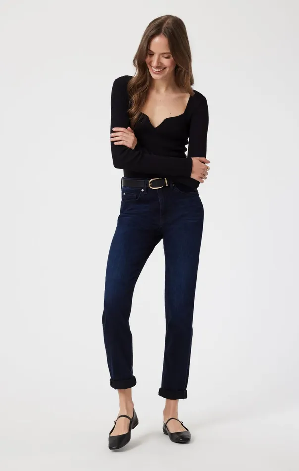 Kathleen Slim Boyfriend In Midnight Feather Blue Women Mavi Jeans Denim