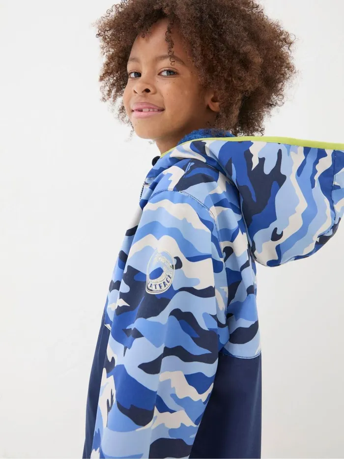 Kids Coats and Jackets Fat Face Blue Waterproof Changing Robe
