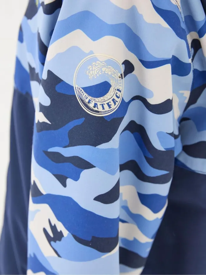 Kids Coats and Jackets Fat Face Blue Waterproof Changing Robe