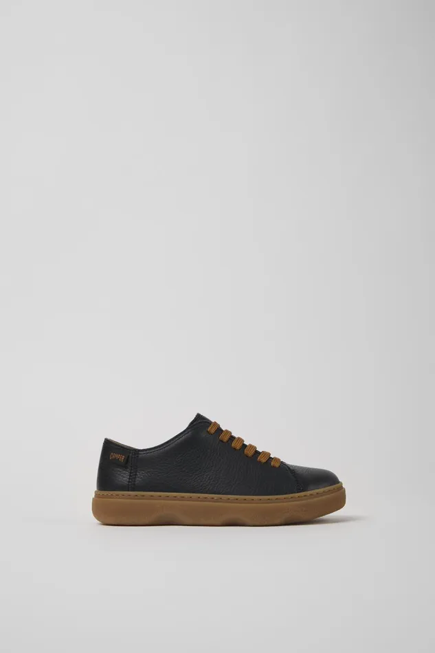 Kids Kiddo Black Leather Shoes For Kids Camper Casual Shoes Kids Kiddo Black Leather Shoes For Kids Camper Casual Shoes
