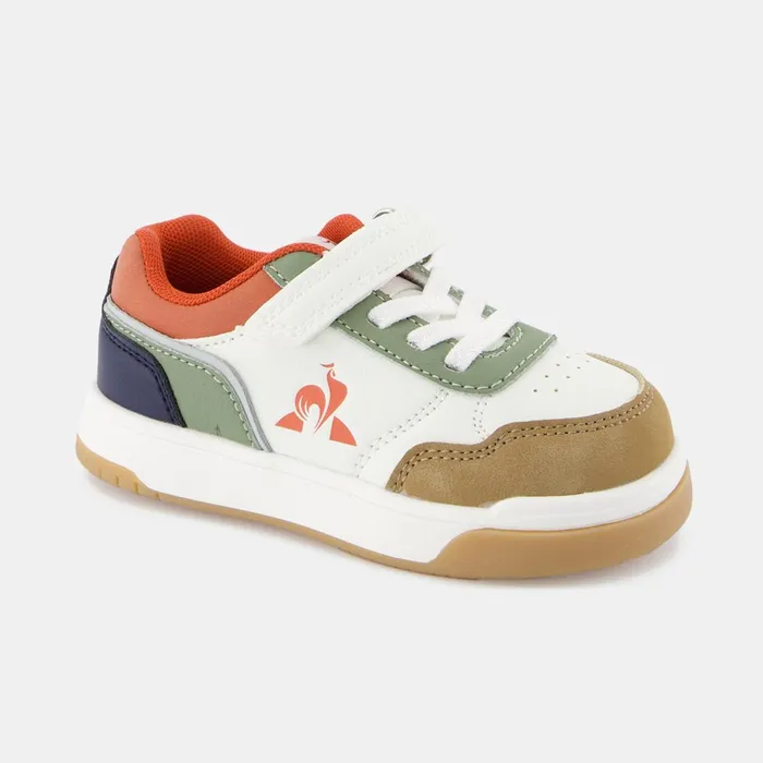 Kids Le Coq Sportif Baby And Toddler CHAUSSURES BB Shoes LCS COURT BREAKER INF Kids Optical Whiteorange