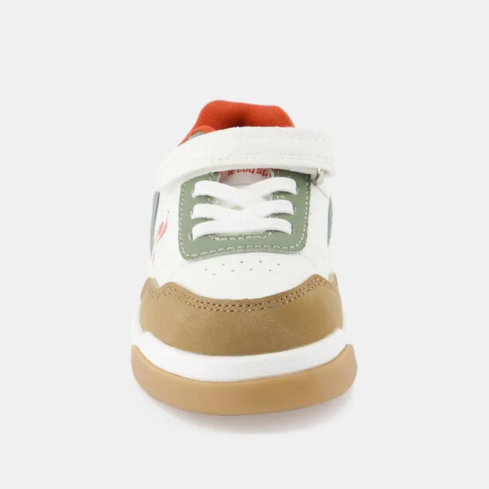 Kids Le Coq Sportif Baby And Toddler CHAUSSURES BB Shoes LCS COURT BREAKER INF Kids Optical Whiteorange