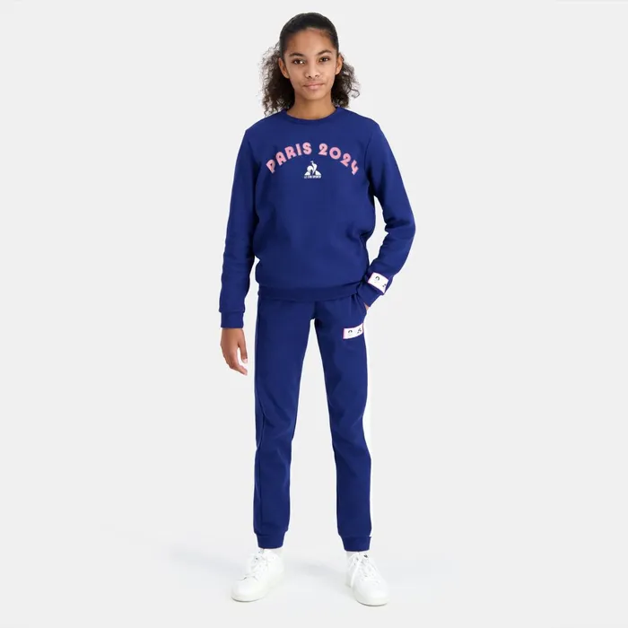 Kids Le Coq Sportif Sweatshirts And Hoodies Paris 2024 RoundNeck Sweatshirtshirt Kids