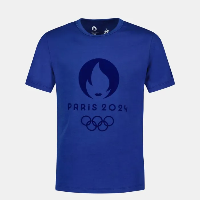 Kids Le Coq Sportif Tshirts Paris 2024 TShirt Kids Blue Depths