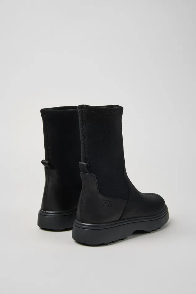 Kids Norte Black Leather Boots For Kids Camper Boots Kids Norte Black Leather Boots For Kids Camper Boots