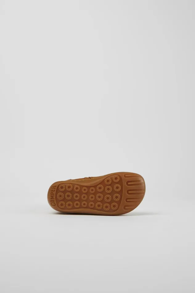 Kids Peu Brown Nubuck And Leather Boots Camper Boots