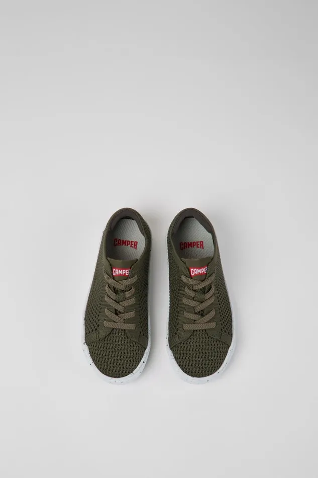 Kids Peu Touring Green Textile Shoes For Kids Camper Casual Shoes Kids Peu Touring Green Textile Shoes For Kids Camper Casual Shoes