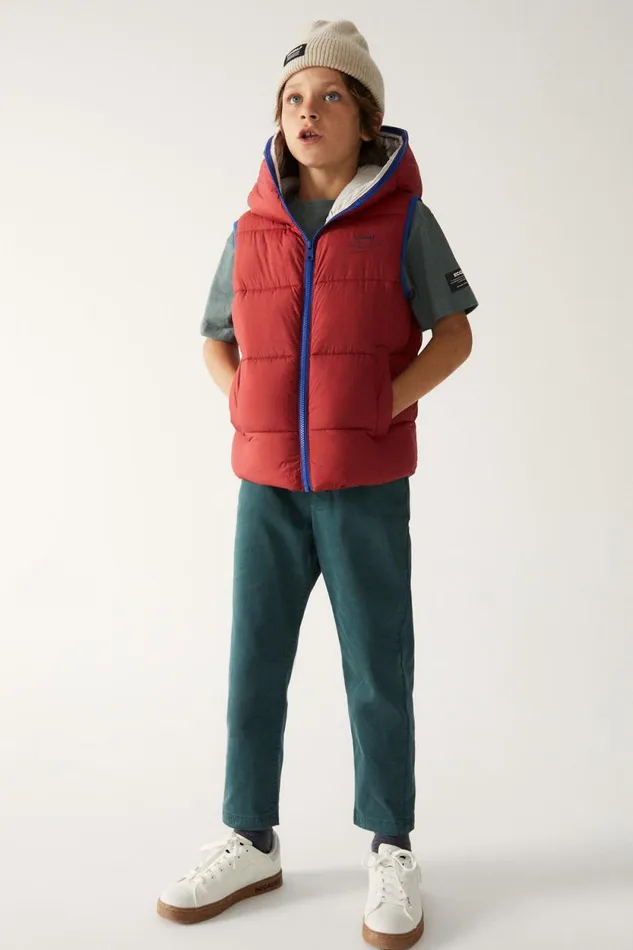 Kids Red Zippy Vest Ecoalf Coats And Jackets