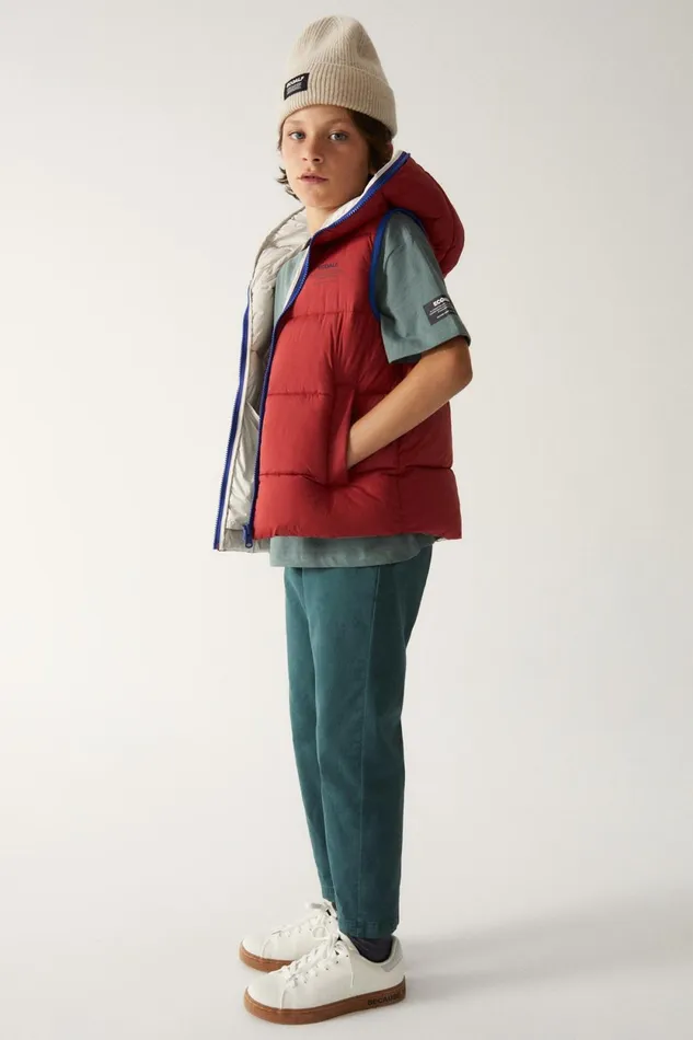 Kids Red Zippy Vest Ecoalf Coats And Jackets