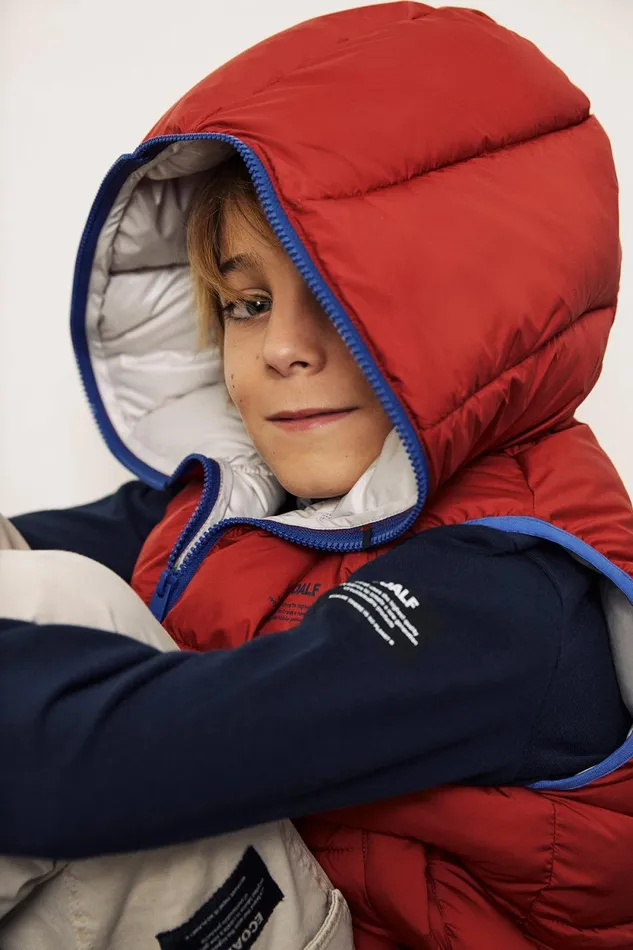 Kids Red Zippy Vest Ecoalf Coats And Jackets