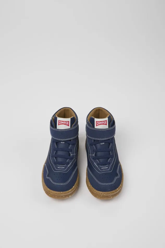 Kids Runner Dark Blue Leather And Nubuck Ankle Boots For Kids Camper Boots Kids Runner Dark Blue Leather And Nubuck Ankle Boots For Kids Camper Boots