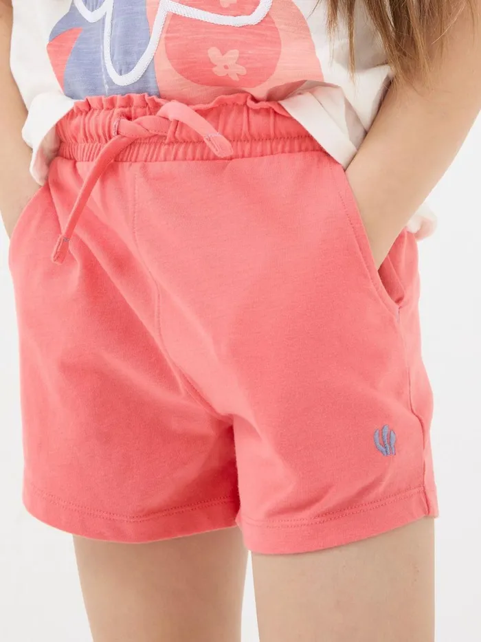 Kids Shorts Fat Face OrangeBlue Jersey Shorts 2 Pack
