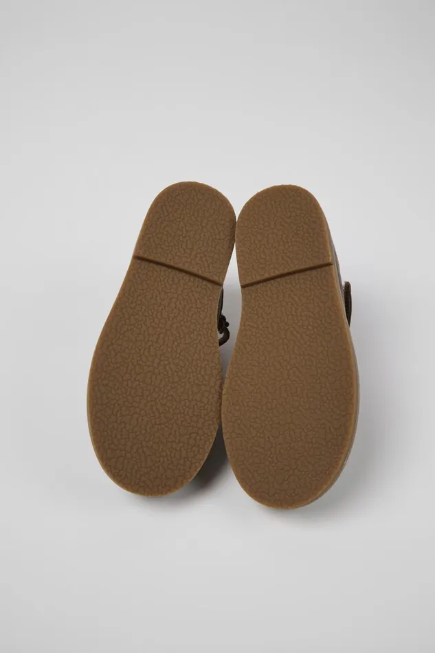 Kids Twins Brown And Green Leather Ballerinas For Kids Camper Ballerinas Kids Twins Brown And Green Leather Ballerinas For Kids Camper Ballerinas
