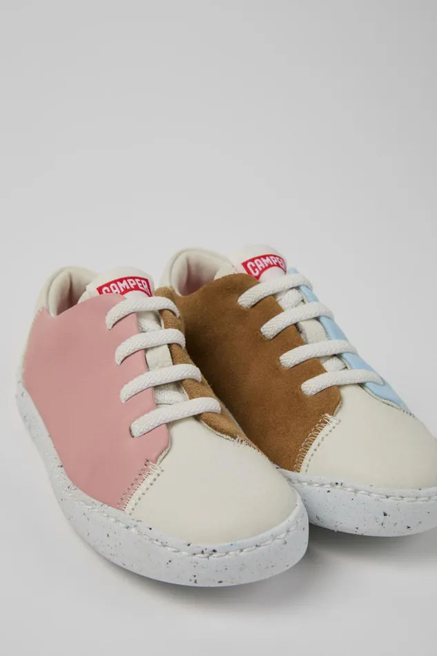 Kids Twins Multicolor Leather And Nubuck Sneakers For Kids Camper Sneakers