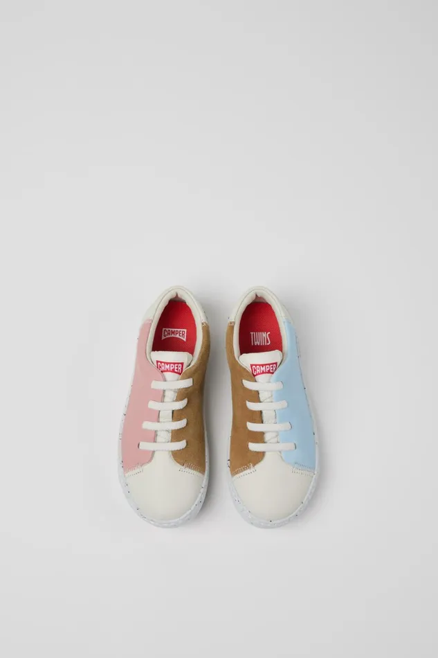 Kids Twins Multicolor Leather And Nubuck Sneakers For Kids Camper Sneakers Kids Twins Multicolor Leather And Nubuck Sneakers For Kids Camper Sneakers