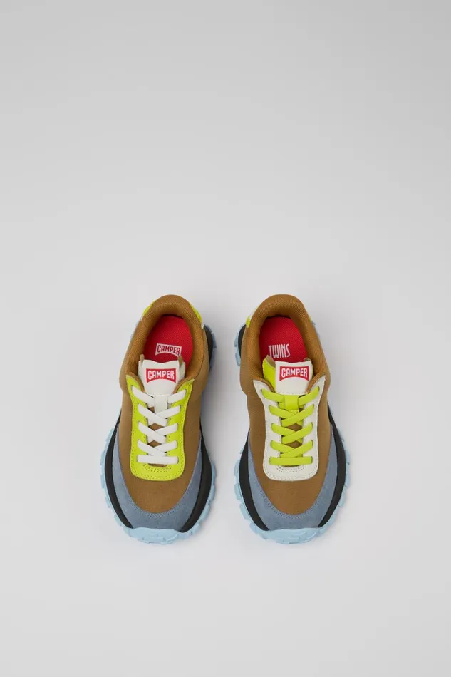 Kids Twins Multicolor Leather And Textile Sneaker For Kids Camper Sneakers Kids Twins Multicolor Leather And Textile Sneaker For Kids Camper Sneakers