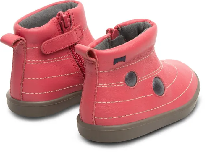 Kids Twins Pink TWINS Zip Ankle Boot For Girls Camper Boots Kids Twins Pink TWINS Zip Ankle Boot For Girls Camper Boots
