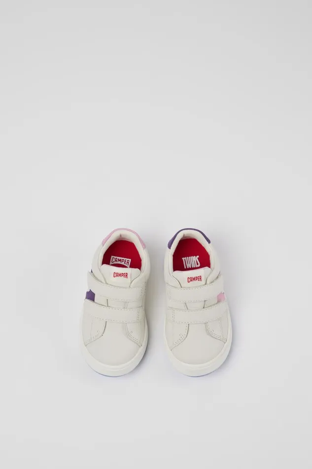Kids Twins White Leather Sneaker Camper Sneakers Kids Twins White Leather Sneaker Camper Sneakers